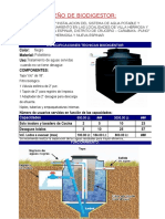 Diseño de Biodigestor VH FT Ne 2016