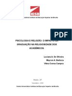 Impacto da graduação em psicologia na religiosidade dos acadêmicos