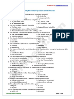 Indian Polity Model Test Questions 1 in Eng With Answer PDF