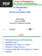 An Introduction To Error-Correcting Codes: The Virtues of Redundancy