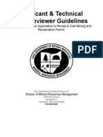 Applicant & Technical Reviewer Guidelines: For Submittal of An Application To Revise A Coal Mining and Reclamation Permit