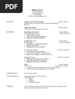 Brent Hall Resume