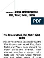 Balance of Five Elements (Wood, Fire, Water