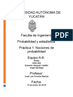 Reporte 1 de Probabilidad y Estadistica Uady