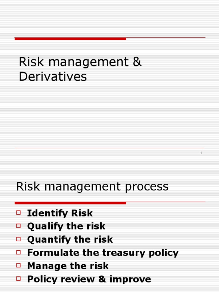 Risk Management & Derivatives | PDF | Financial Services | Derivative ...