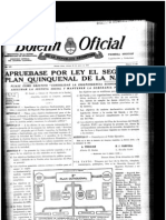 Segundo Plan Quinquenal de Perón. Ley 14.184.