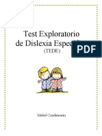 Test Exploratorio de Dislexia Específica TEDE EDITABLE PDF