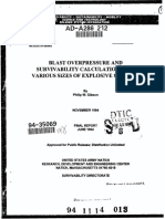 Blast Overpressure Calculation