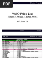 Download Sony Vaio Price List by jucks85 SN4008288 doc pdf