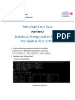 SQL (DML) Data Manipulation Language