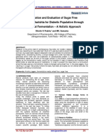 Formulation and Evaluation of Sugar Free Ashwagandharishta For Diabetic Population Through Biomedical Fermentation - A Holistic Approach