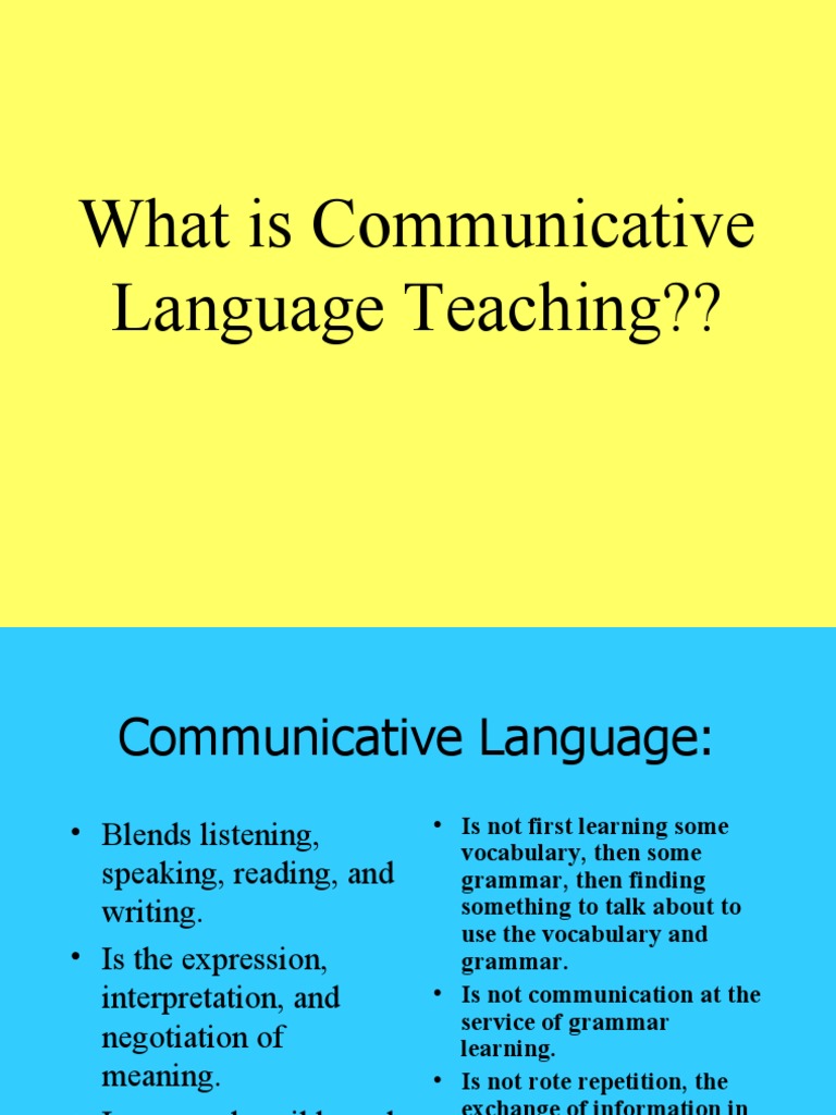 Understanding Communicative Language Teaching | PDF | Language ...