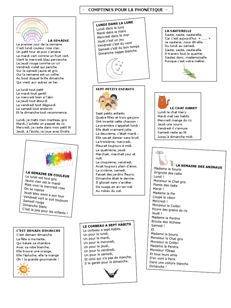 Comptines Phonetique