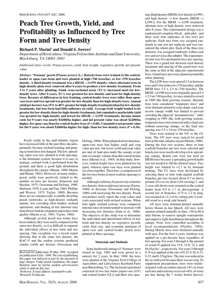 Peach Tree Growth and Yield Study | PDF | Analysis Of Variance ...