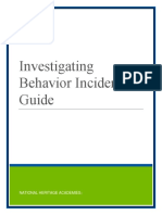 Investigating Behavior Incidents Guide: National Heritage Academies