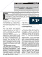 Wastewater Treatment Using Non-Conventional Coagulants and Occulants