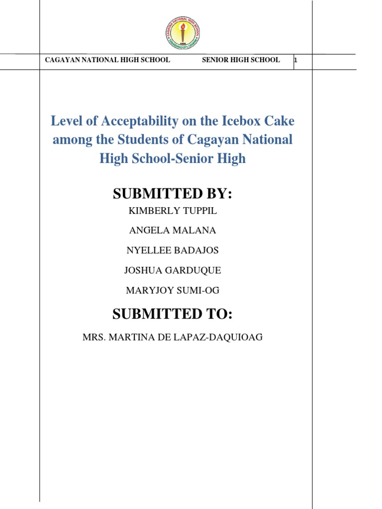 Research title about cooking picture