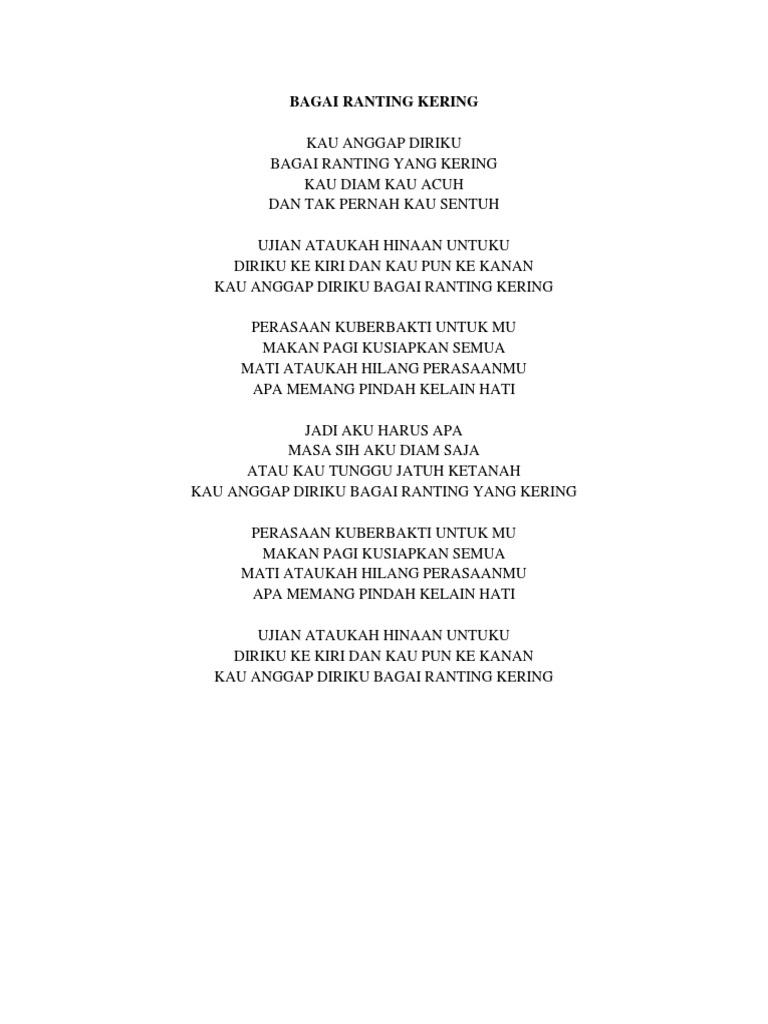 Bagai Ranting Kering Docx