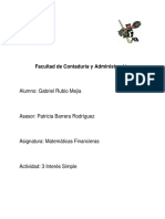 Matemáticas Financieras Interés Simple