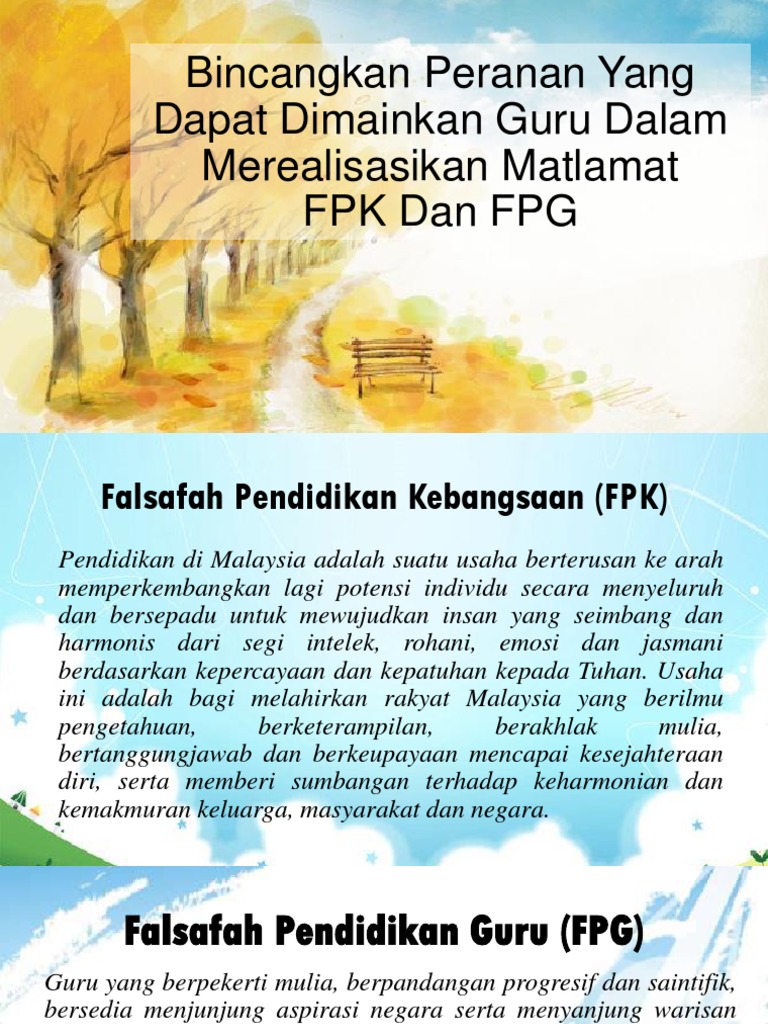 Peranan Guru Dalam Merealisasikan Fpk Fpg Pdf