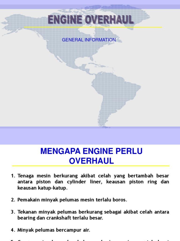 Overhaul | PDF | Piston | Cylinder (Engine)