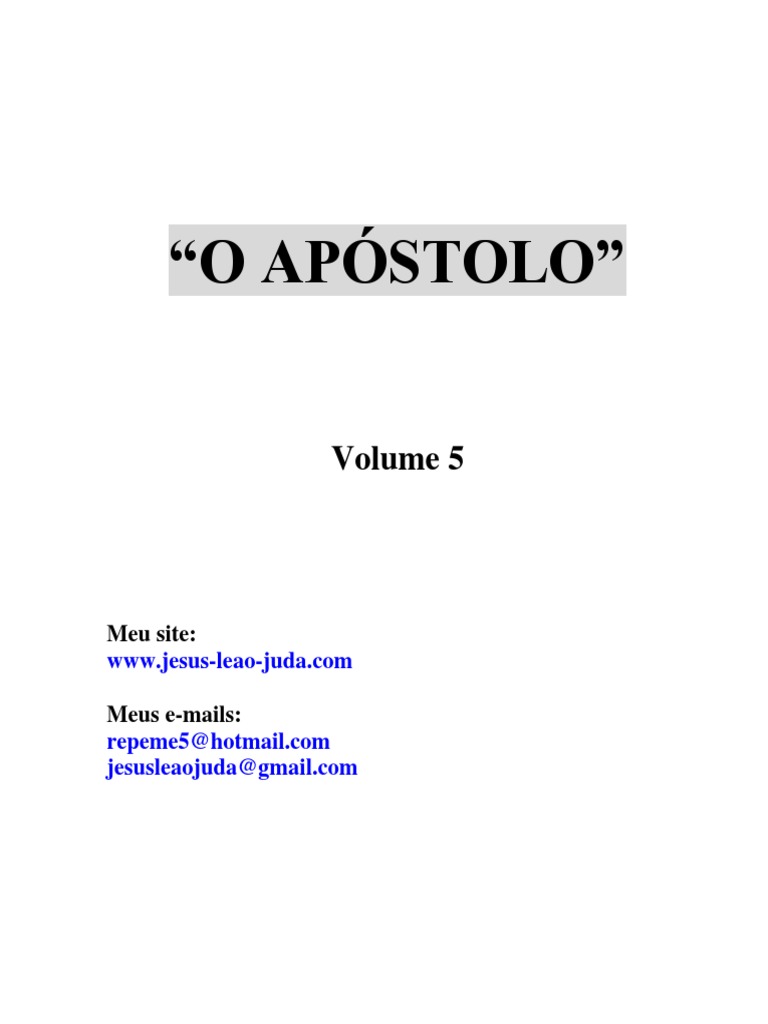 Livro o Apostolo Volume 5 PDF, PDF, Santo