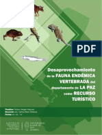 Desaprovechamiento Fauna Endemica Vertebrada LaPaz Recurso Turistico