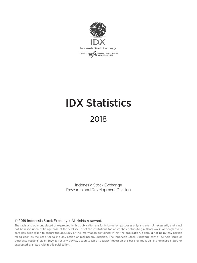 Idx Annual Statistics 2018 Pdf Pdf Stocks Bonds Finance