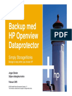 Backup Med HP Openview Dataprotector