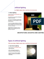 Types of Artificial Lighting: Architectural Acoustics and Lighting