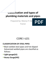 1-A Classification and Types of Plumbing Materials and Pipes