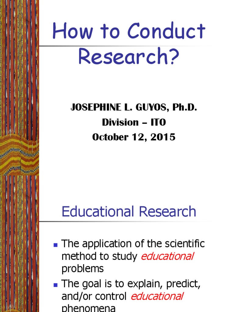 Guide to Conducting Educational Research | PDF | Quantitative Research ...