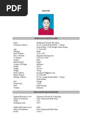 resume