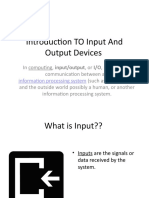 Introduction TO Input and Output Devices