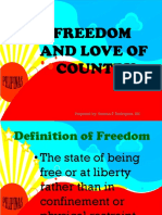 Freedom and Love of Country: Prepared By: Rosana F. Rodriguez, RN