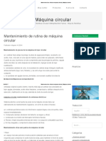 Mantenimiento de Rutina de Máquina Circular - Máquina Circular