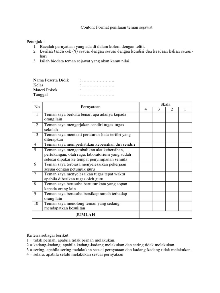 Contoh format penilaian essay 07 image
