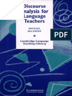 Discourse Analysis For Language Teachers PDF