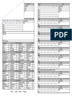 Frostgrave All-In-One Wizard Sheet A4 - Sellsword