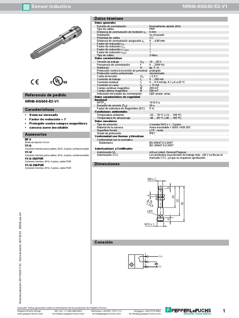 Pepperl+Fuchs Datasheet | PDF | Ingenieria Eléctrica | Electromagnetismo