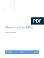 Louis Business Plan