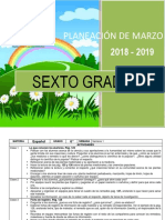 Planeacion de Marzo - 6to Grado 2018-2019