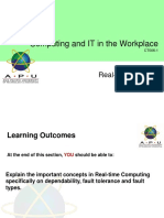 Computing and IT in The Workplace: Real-Time Systems