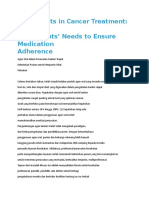 Oral Agents in Cancer Treatment: Meeting The Patients' Needs To Ensure Medication Adherence