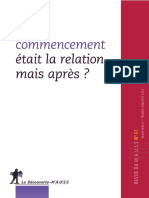 Revue Du MAUSS Au Commencement Tait La Relation PDF