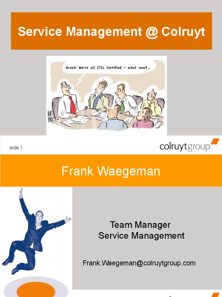 Service Management At Colruyt For Young Professionalsppt Itil