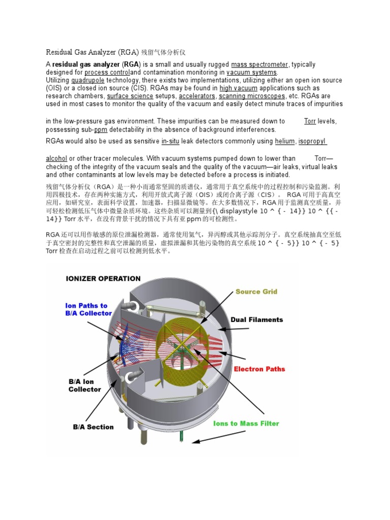 Residual Gas Analyzer PDF Applied And Interdisciplinary Physics