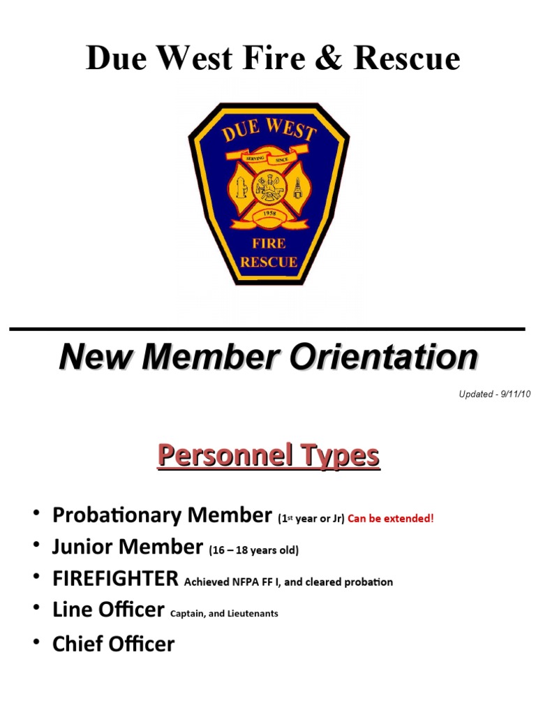 Due West Fire & Rescue Member Guide | PDF | Firefighter | Public Safety