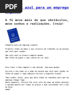 Simpatia Azul Para Um Emprego Urgente