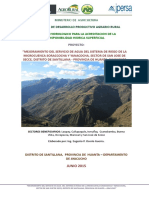 Estudio hidrológico para mejorar riego en Ayacucho